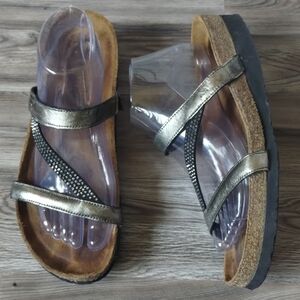 NAOT Hawaii Leather Wedge Sandals Shoes Women's Size 41 US 10